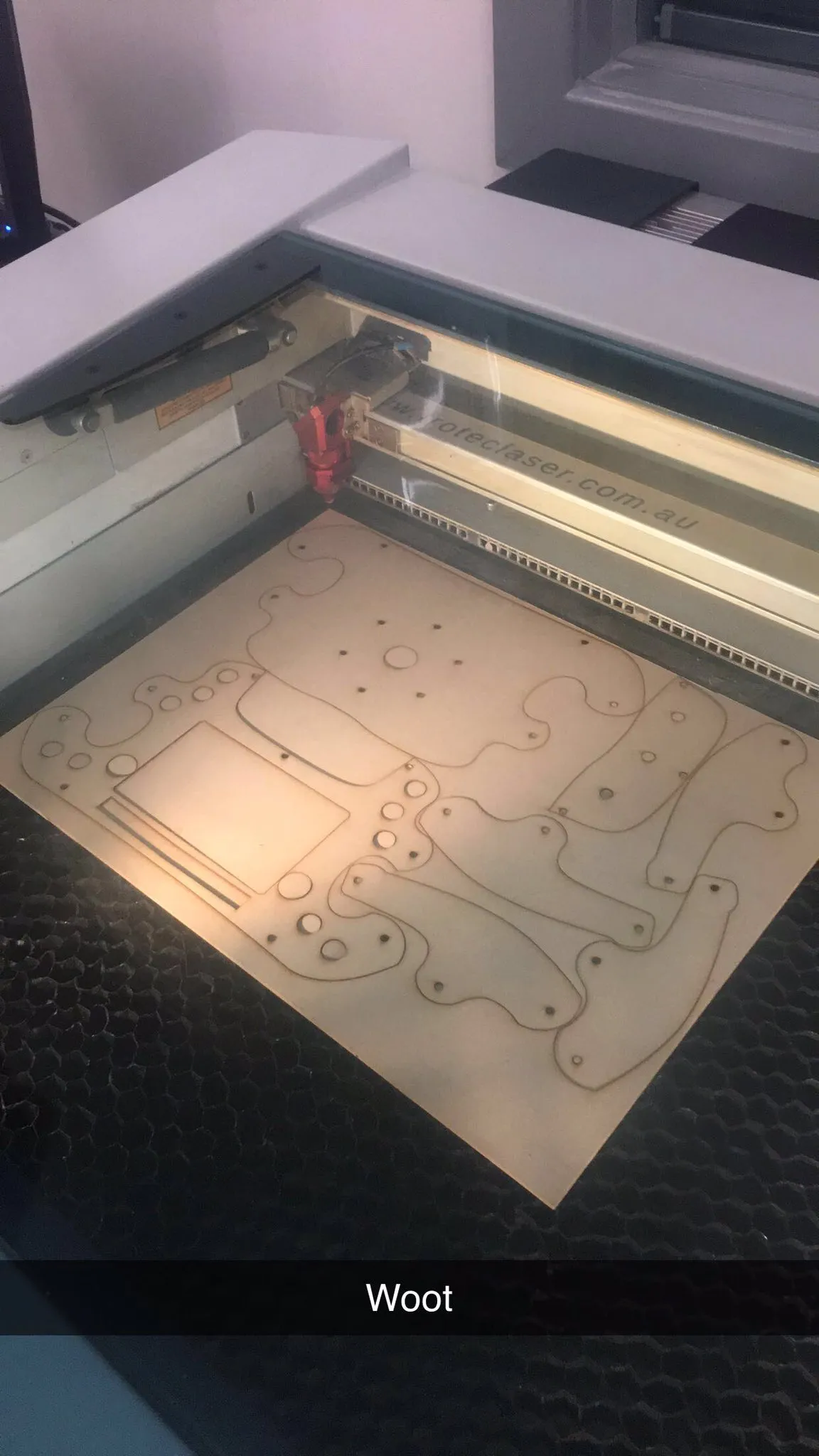 laser cutting the initial shape