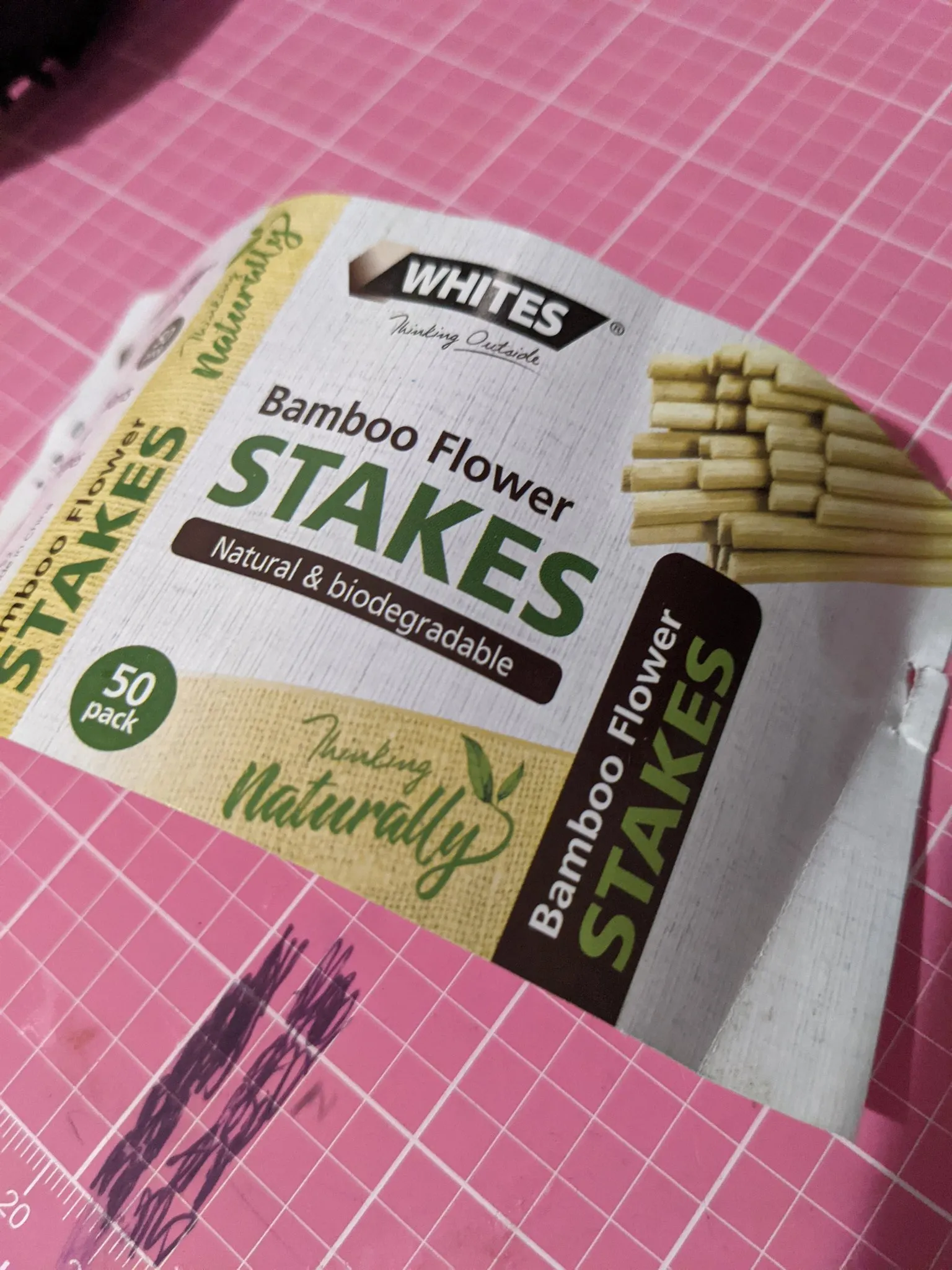 Using bamboo flower stakes from Bunnings as the sticks